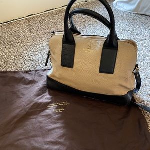 Kate Spade Cream and Black Satchel Purse